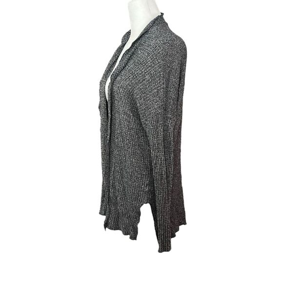 American Eagle Medium Cardigan Sweater Soft & Sexy Plush Gray Black Open - Picture 6 of 8